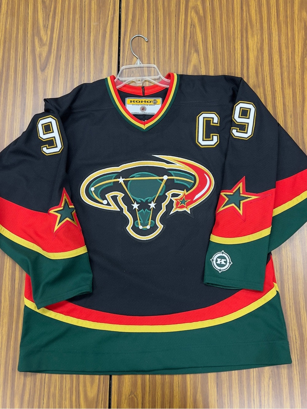 Vintage KOHO Dallas Stars Mooterus Mike Modano #9 NHL Hockey Jersey Adult L